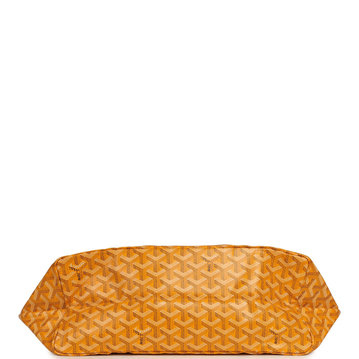 Goyard Goyardine Yellow Hand Painted "Butterfly" Saint Louis PM Tote Palladium Hardware