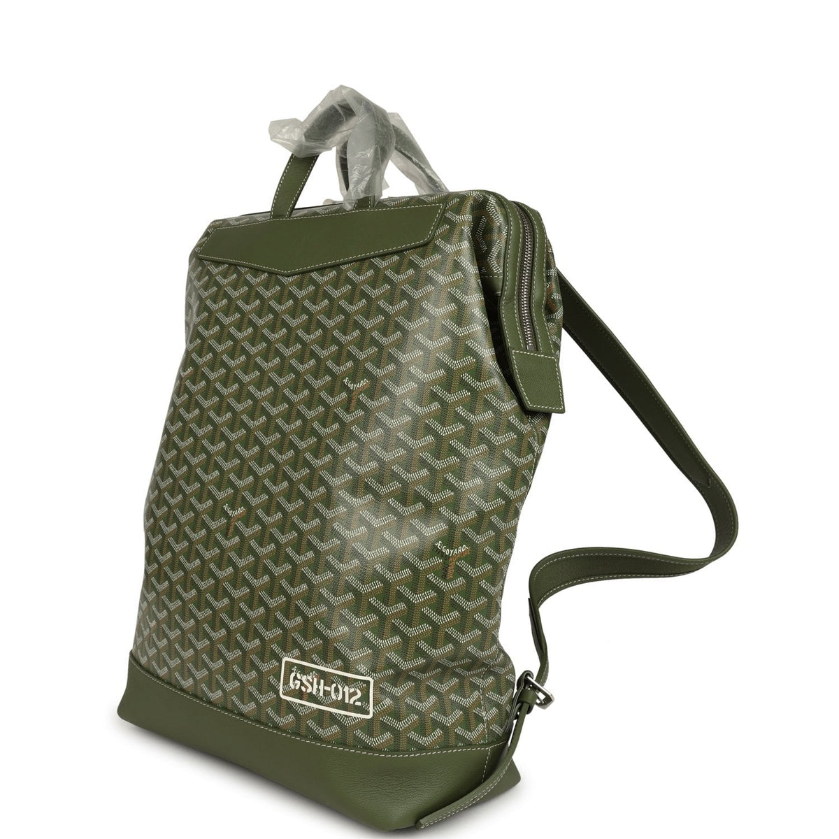 Goyard Goyardine Cisalpin Backpack Khaki Palladium Hardware