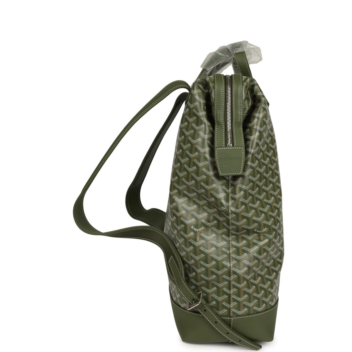 Goyard Goyardine Cisalpin Backpack Khaki Palladium Hardware