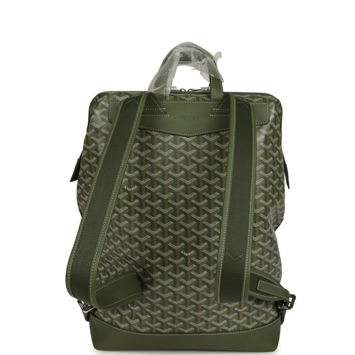 Goyard Goyardine Cisalpin Backpack Khaki Palladium Hardware