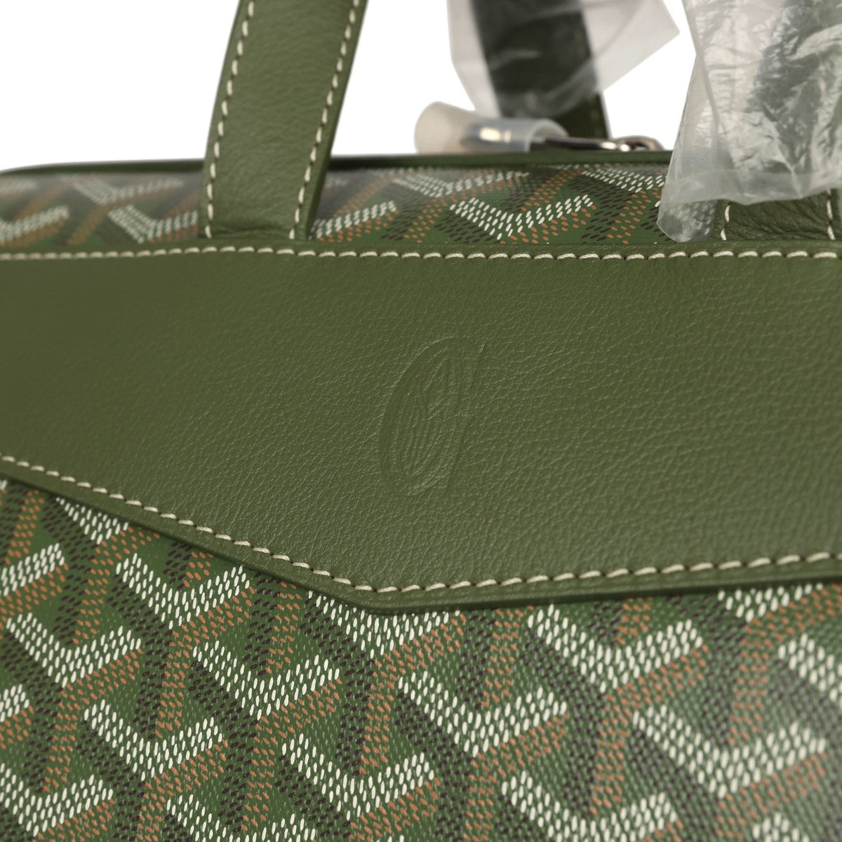 Goyard Goyardine Cisalpin Backpack Khaki Palladium Hardware