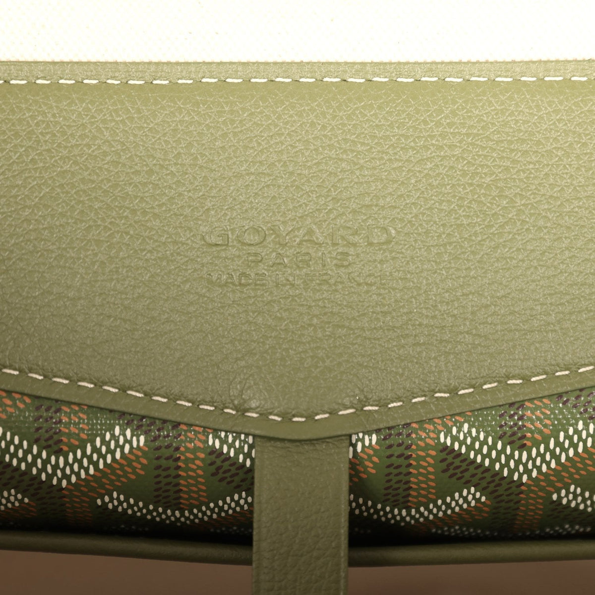 Goyard Goyardine Cisalpin Backpack Khaki Palladium Hardware