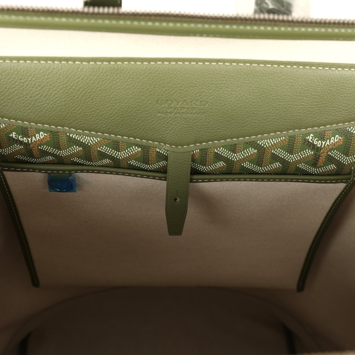 Goyard Goyardine Cisalpin Backpack Khaki Palladium Hardware