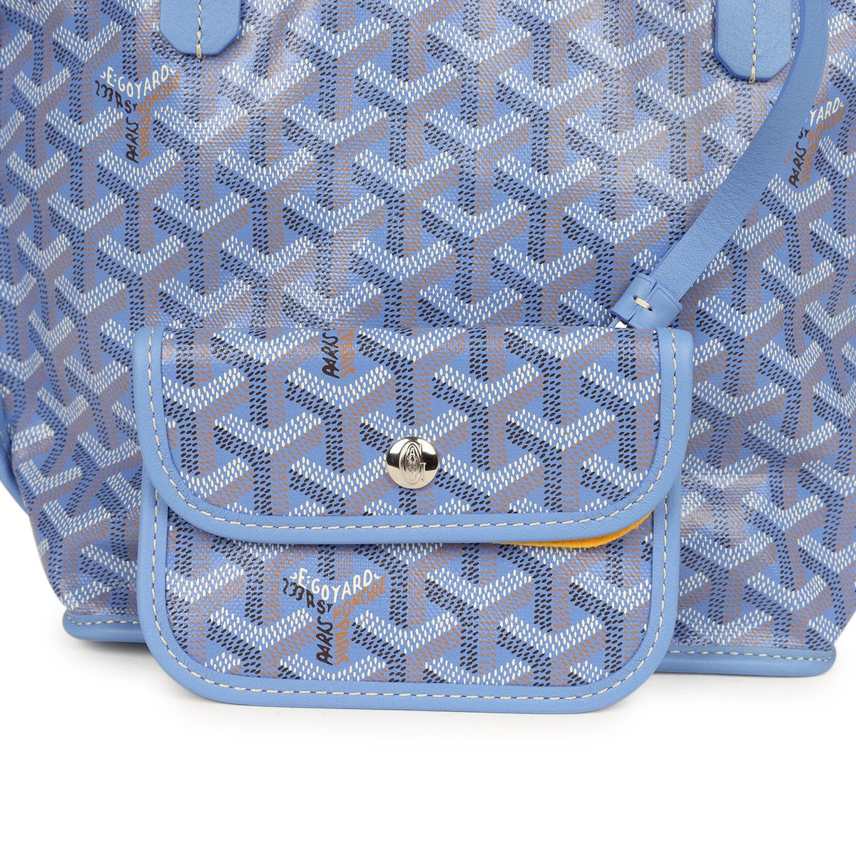 Goyard Goyardine Canvas Iris Anjou Mini Bag Palladium Hardware