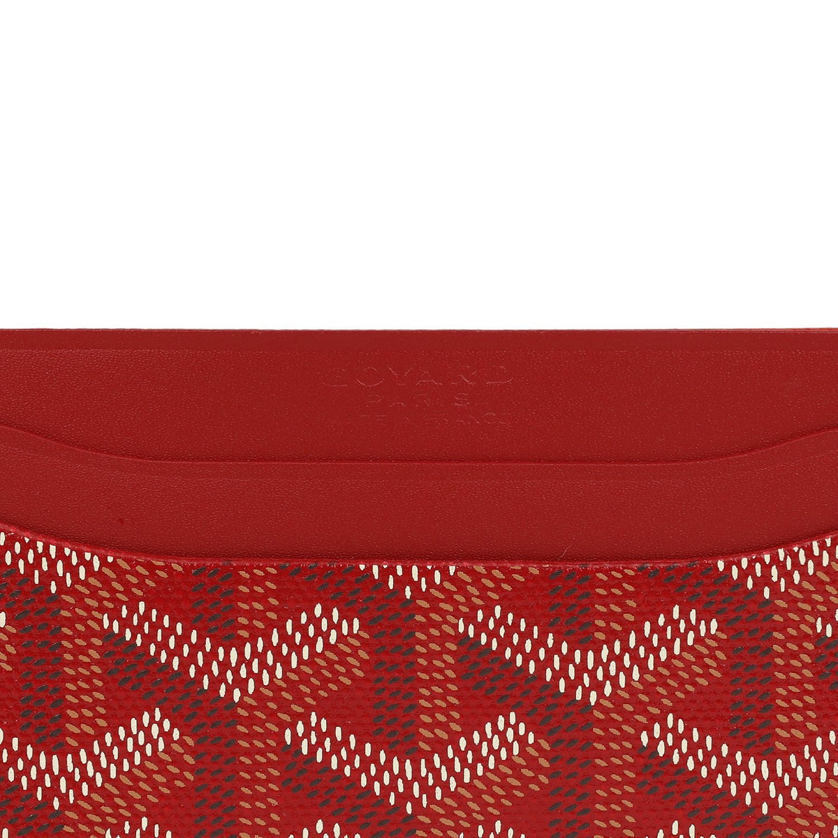 Goyard Goyardine Canvas Red Saint-Sulpice Card Wallet