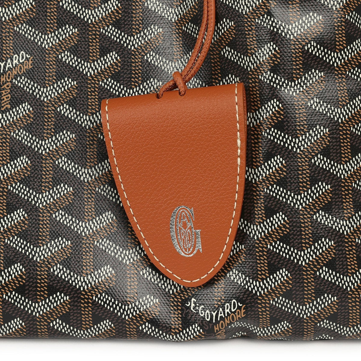 Goyard Goyardine Black and Brown Saint Louis GM Tote Bag Palladium Hardware