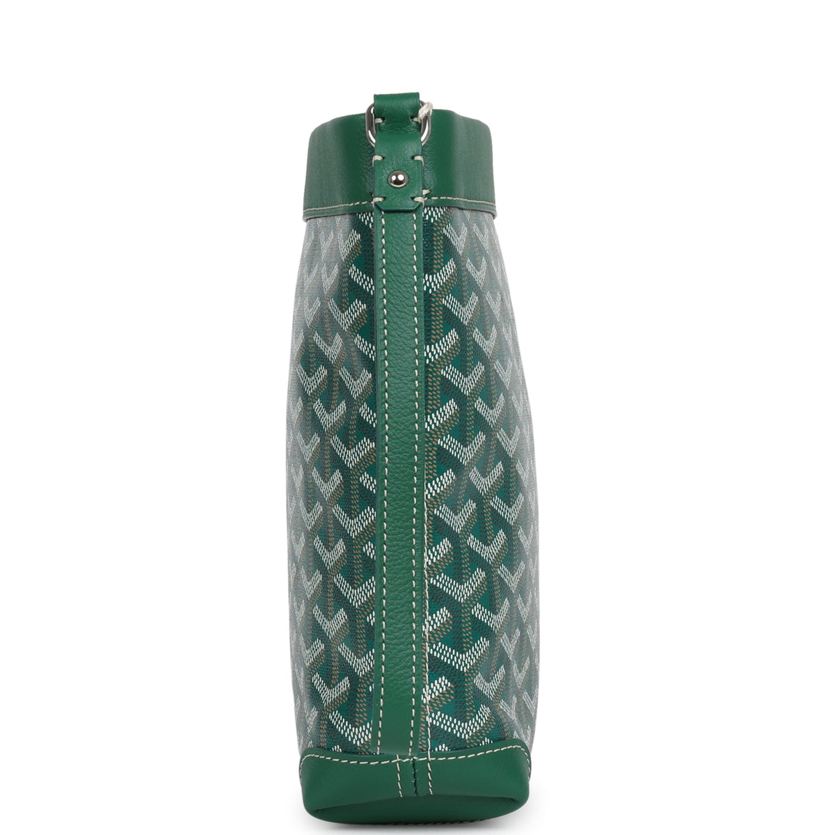 Goyard Goyardine Canvas Green Conti Pouch Palladium Hardware