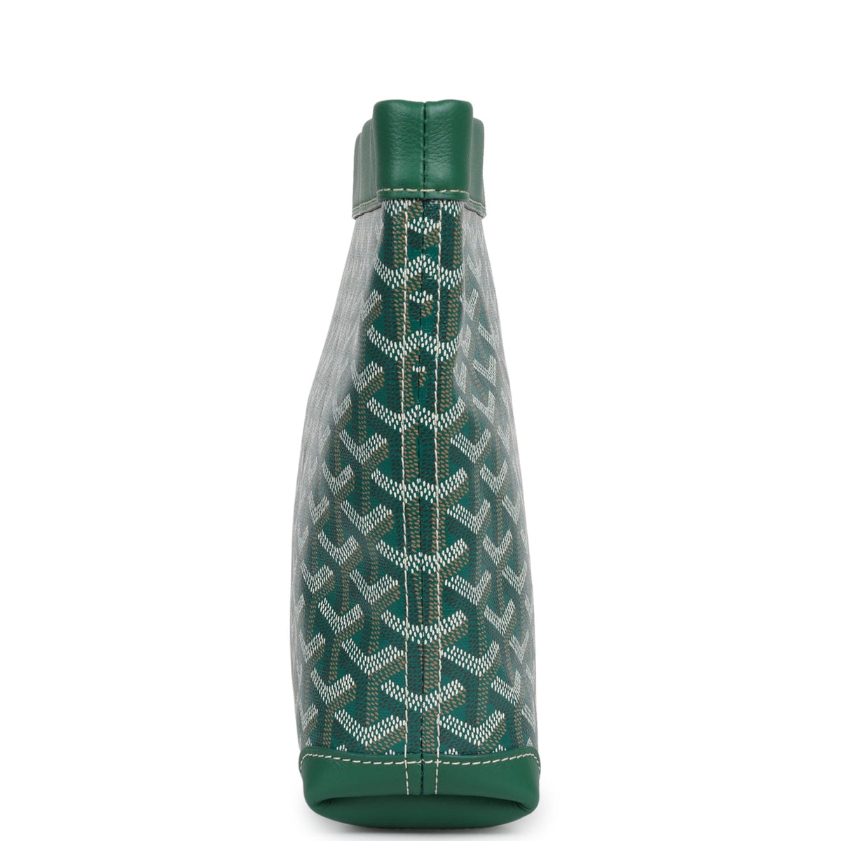 Goyard Goyardine Canvas Green Conti Pouch Palladium Hardware