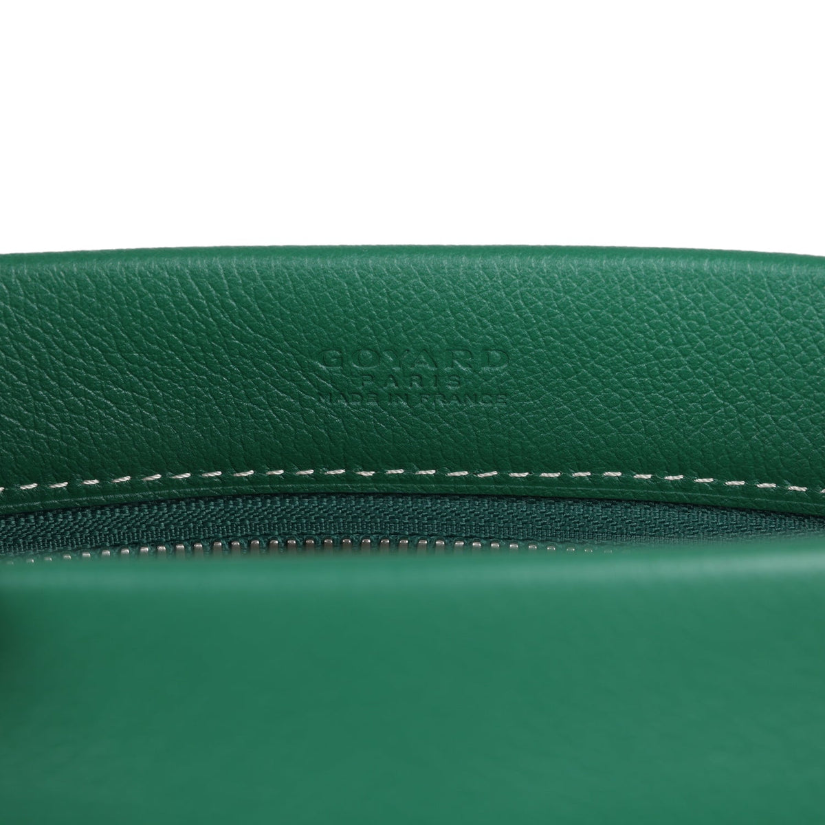 Goyard Goyardine Canvas Green Conti Pouch Palladium Hardware