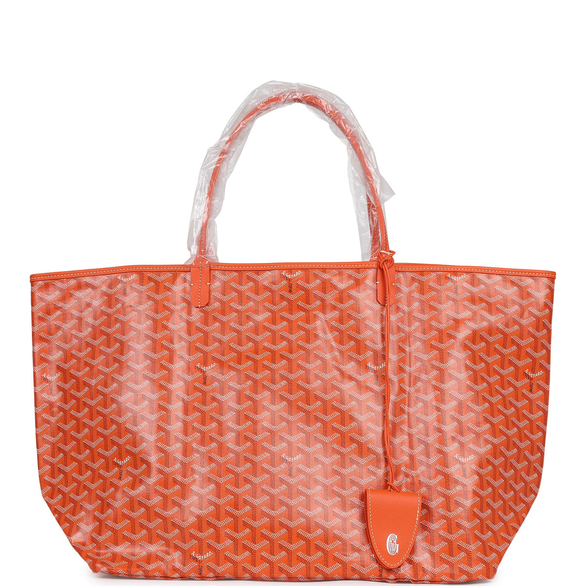 Goyard Goyardine Orange Saint Louis GM Tote Bag Palladium Hardware