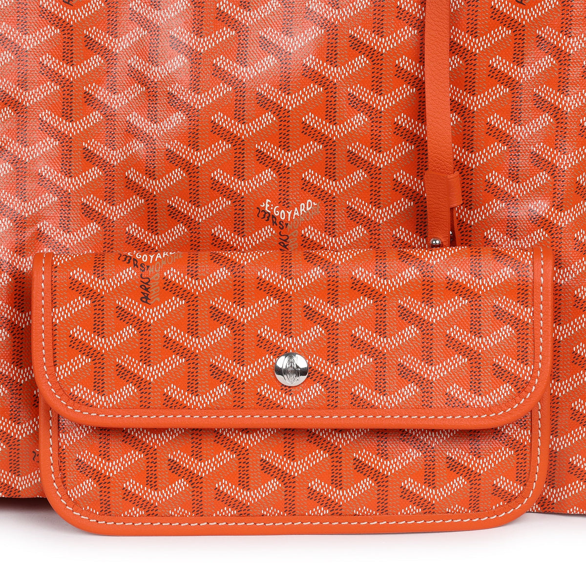 Goyard Goyardine Orange Saint Louis GM Tote Bag Palladium Hardware