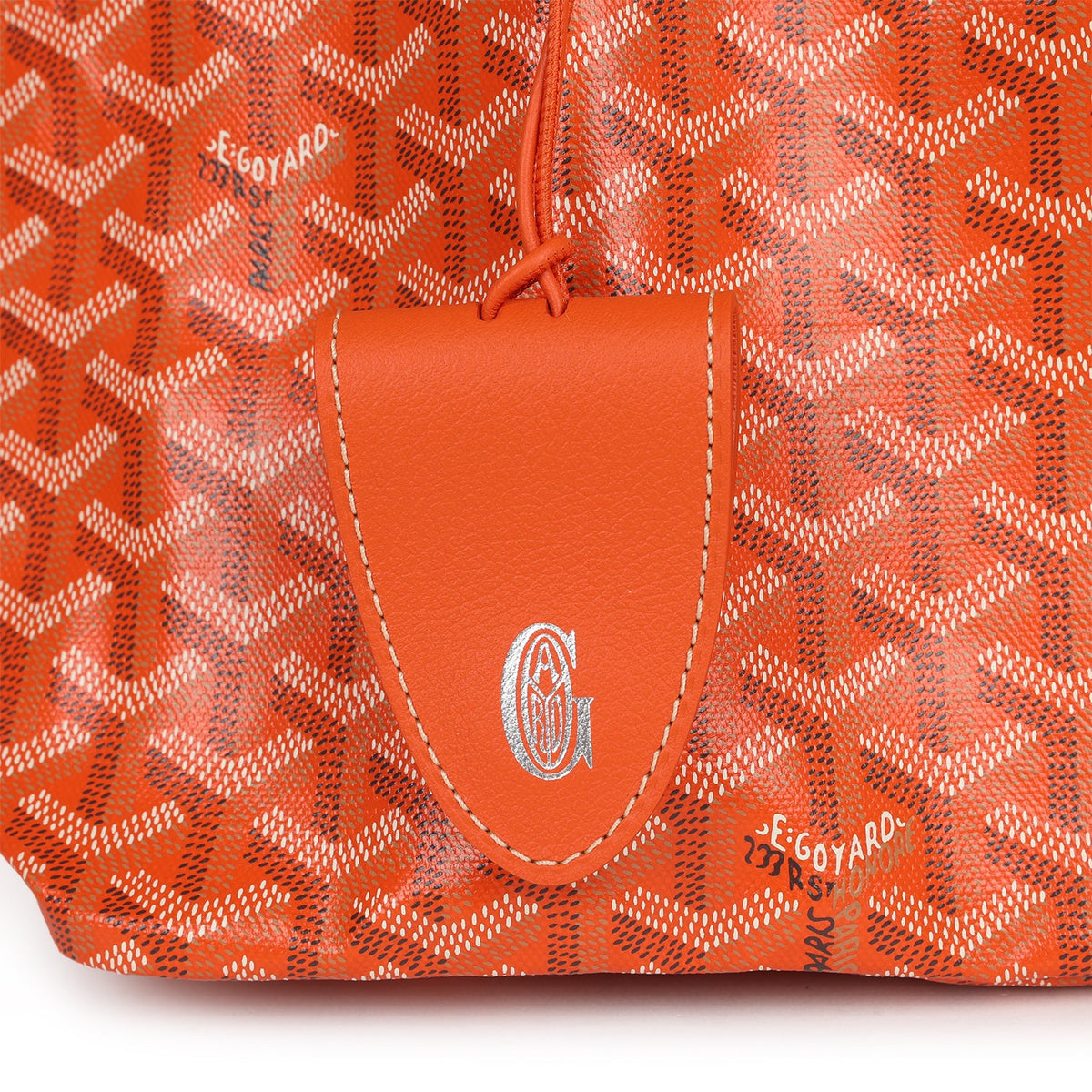 Goyard Goyardine Orange Saint Louis GM Tote Bag Palladium Hardware