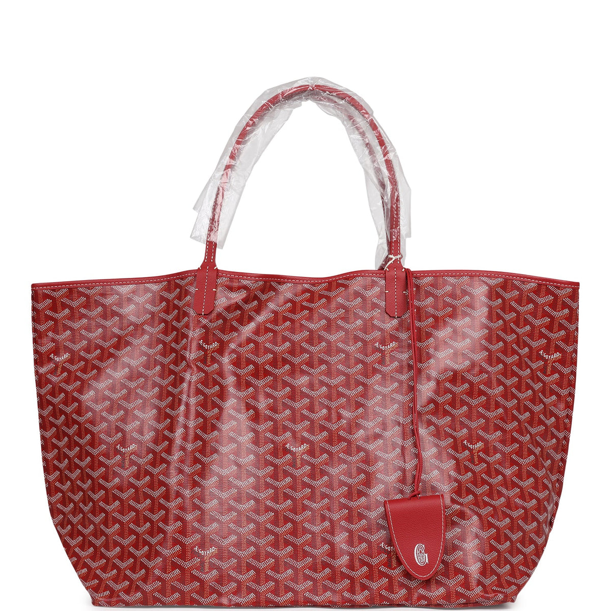 Goyard Goyardine Red Saint Louis GM Tote Palladium Hardware