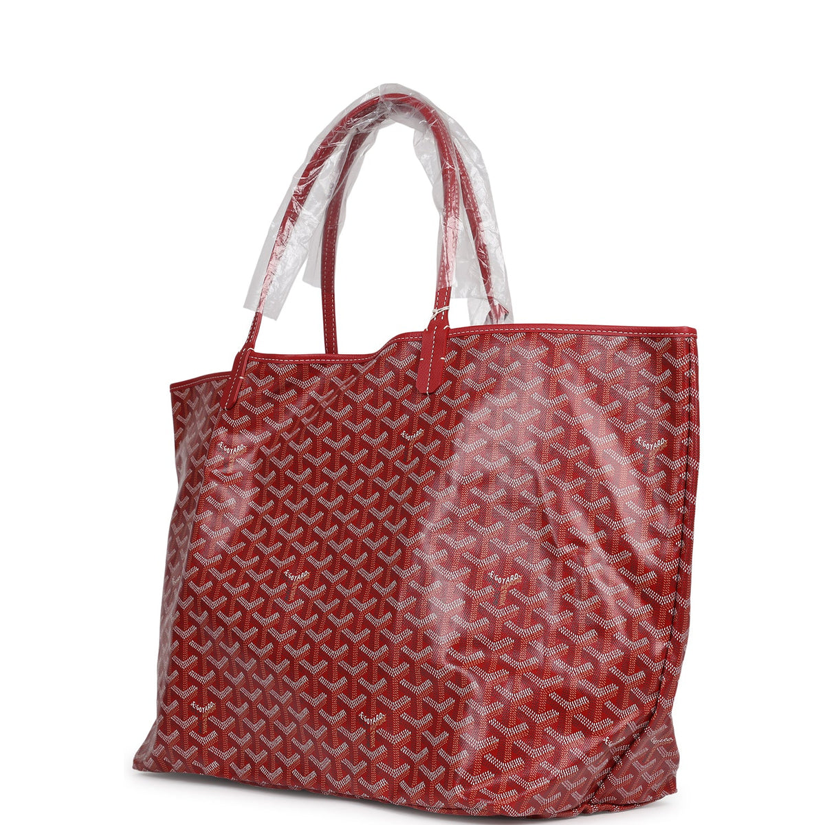 Goyard Goyardine Red Saint Louis GM Tote Palladium Hardware