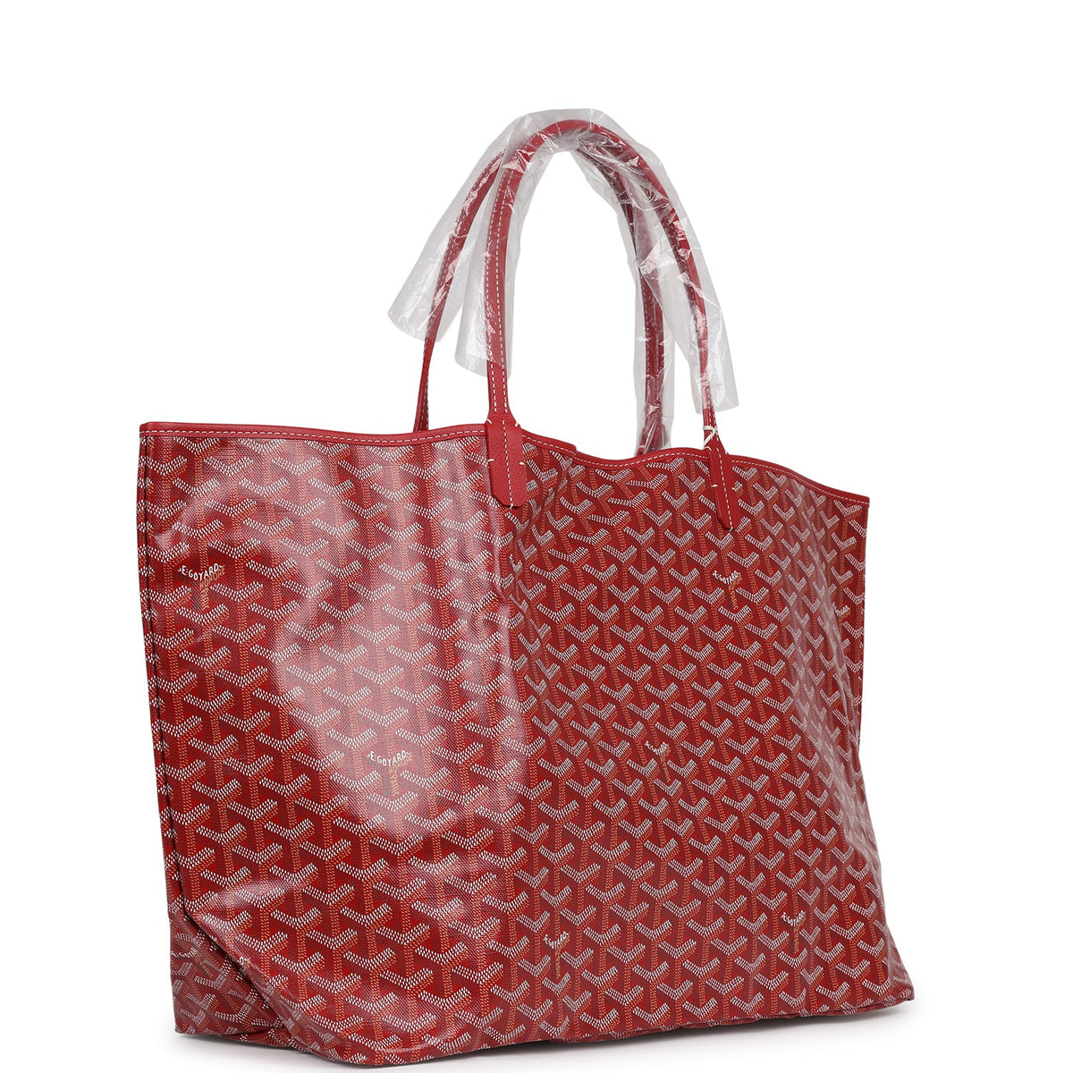 Goyard Goyardine Red Saint Louis GM Tote Palladium Hardware