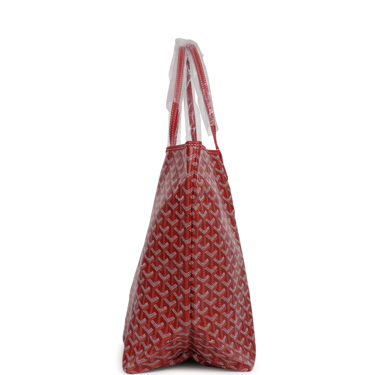 Goyard Goyardine Red Saint Louis GM Tote Palladium Hardware