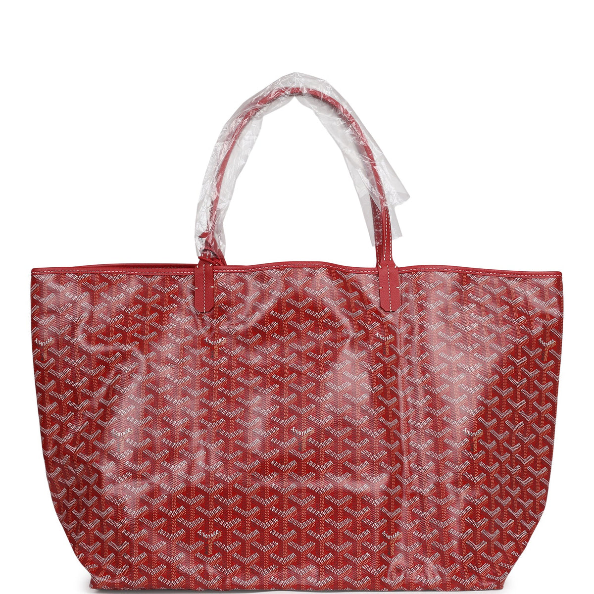 Goyard Goyardine Red Saint Louis GM Tote Palladium Hardware
