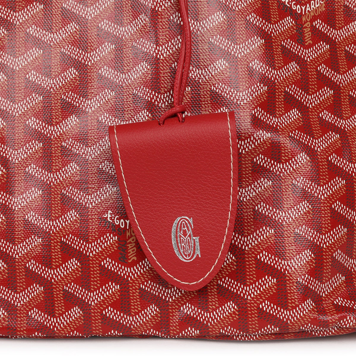Goyard Goyardine Red Saint Louis GM Tote Palladium Hardware