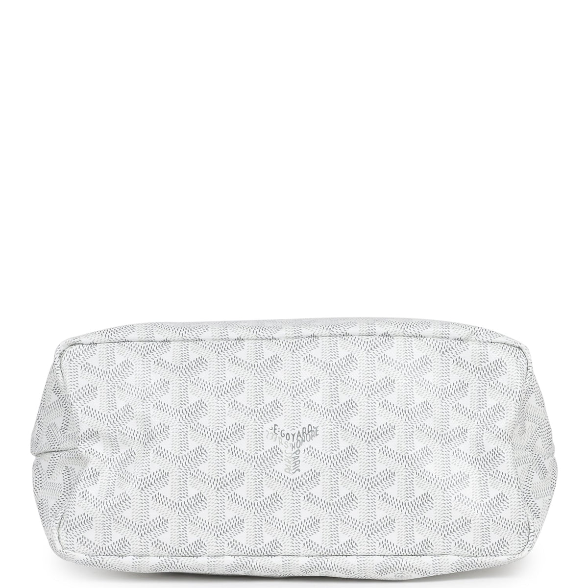 Goyard Goyardine White Boheme Mini Hobo Bag Palladium Hardware