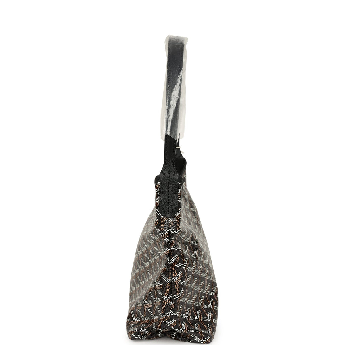 Goyard Goyardine Black Boheme Mini Hobo Bag Palladium Hardware