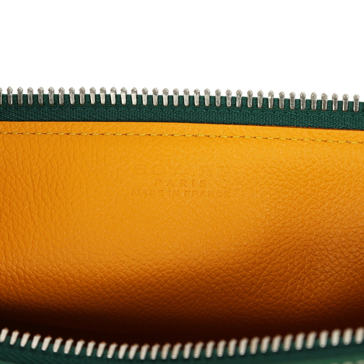 Goyard Goyardine Canvas Bonbonnière Bag Green Chevroches Calfskin Palladium Hardware