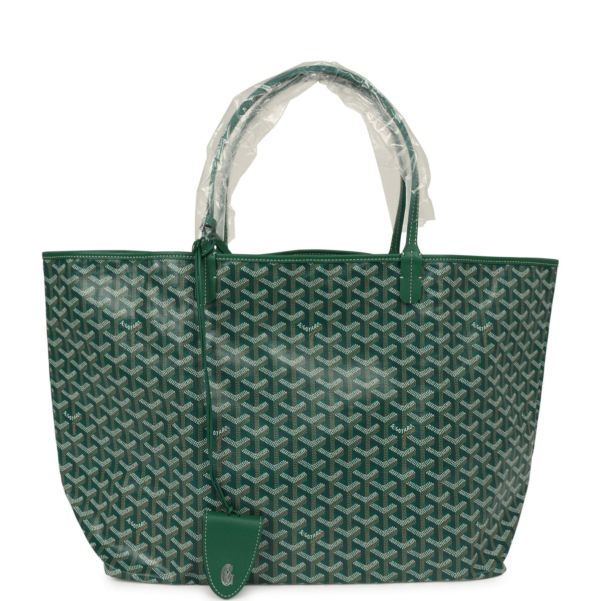 Goyard Goyardine Green Saint Louis GM Tote Bag Palladium Hardware