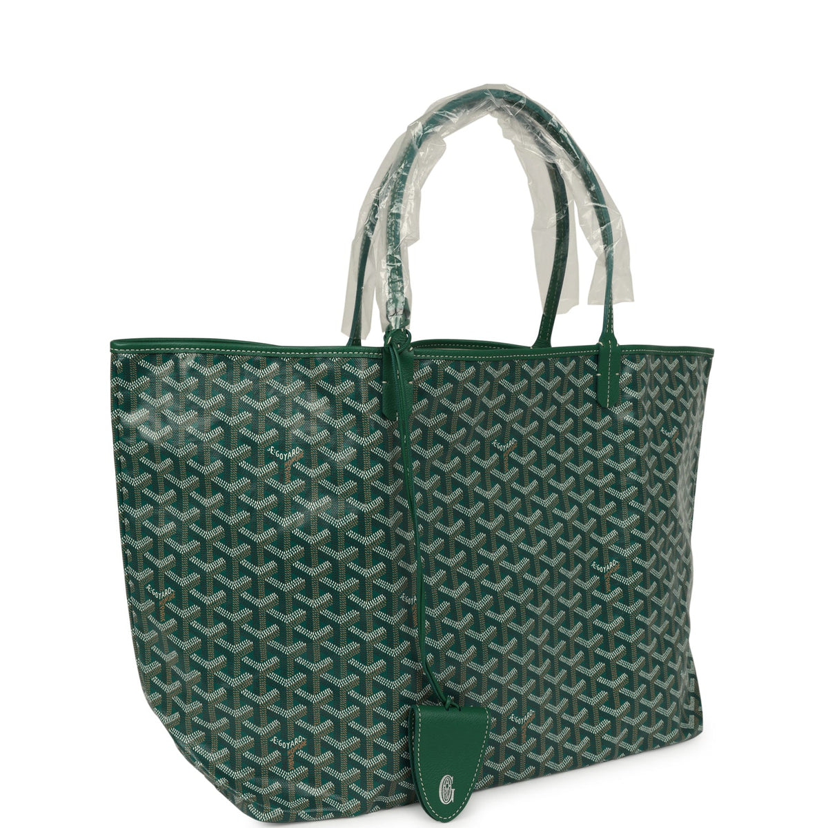 Goyard Goyardine Green Saint Louis GM Tote Bag Palladium Hardware