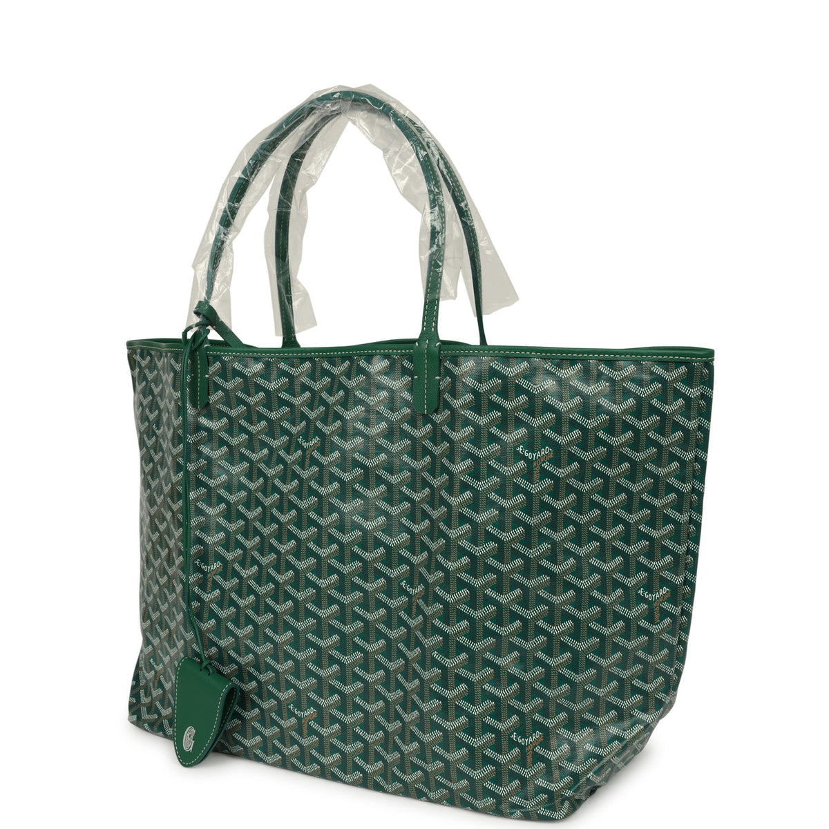 Goyard Goyardine Green Saint Louis GM Tote Bag Palladium Hardware