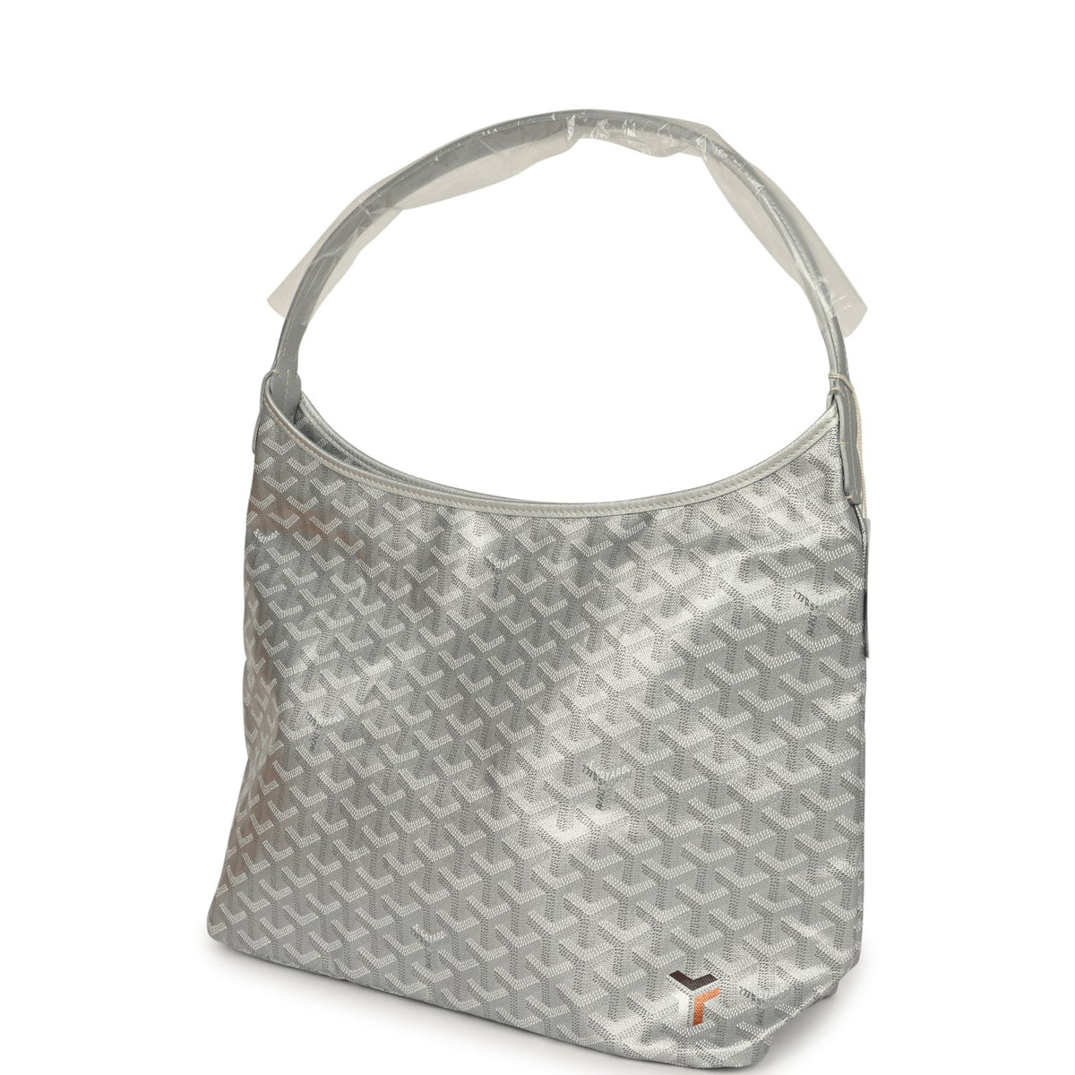 Goyard Goyardine Silver Metallic Boheme Hobo Palladium Hardware