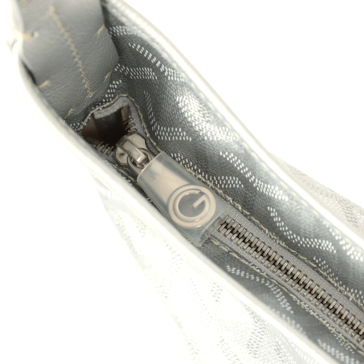 Goyard Goyardine Silver Metallic Boheme Hobo Palladium Hardware