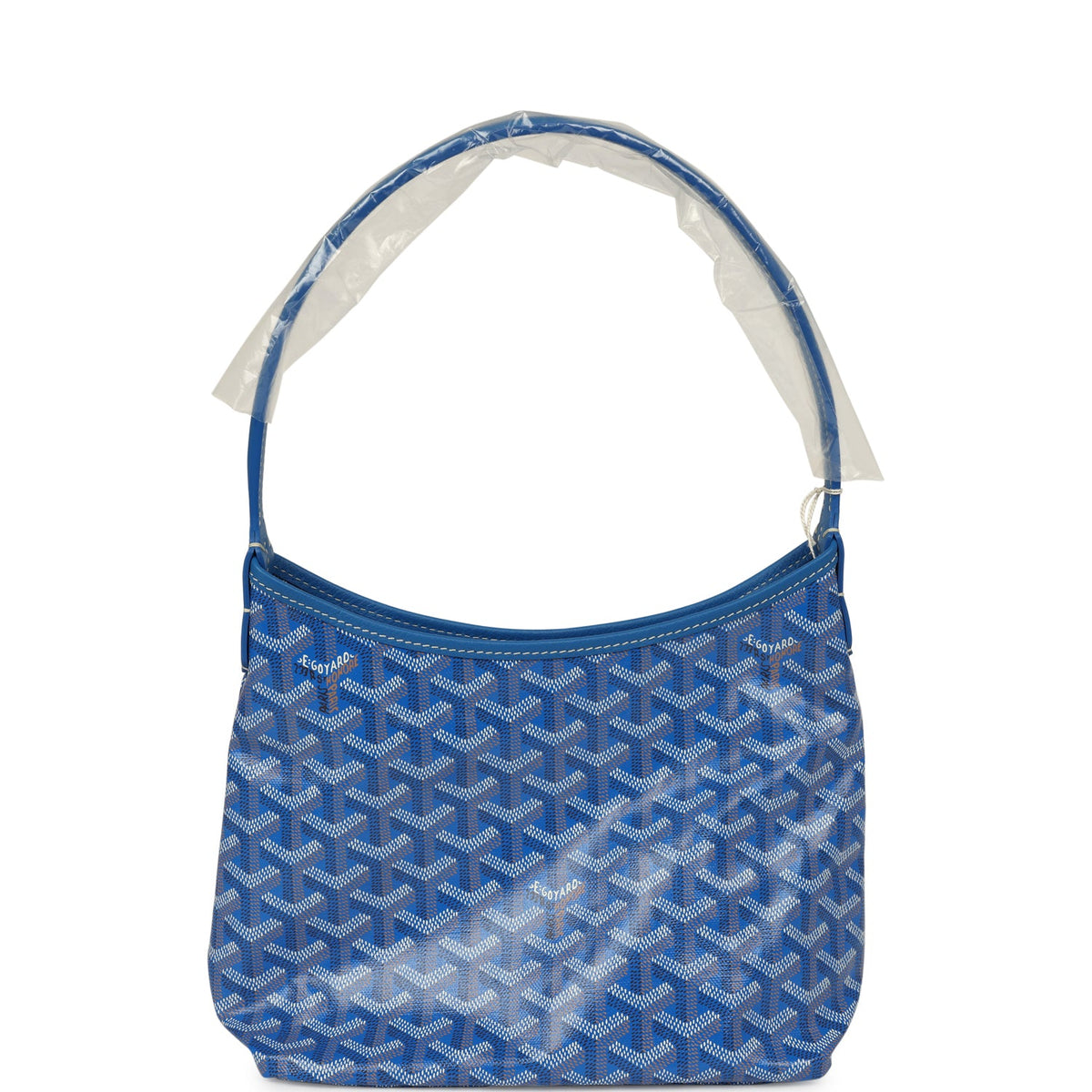 Goyard Goyardine Sky Blue Boheme Mini Hobo Bag Palladium Hardware