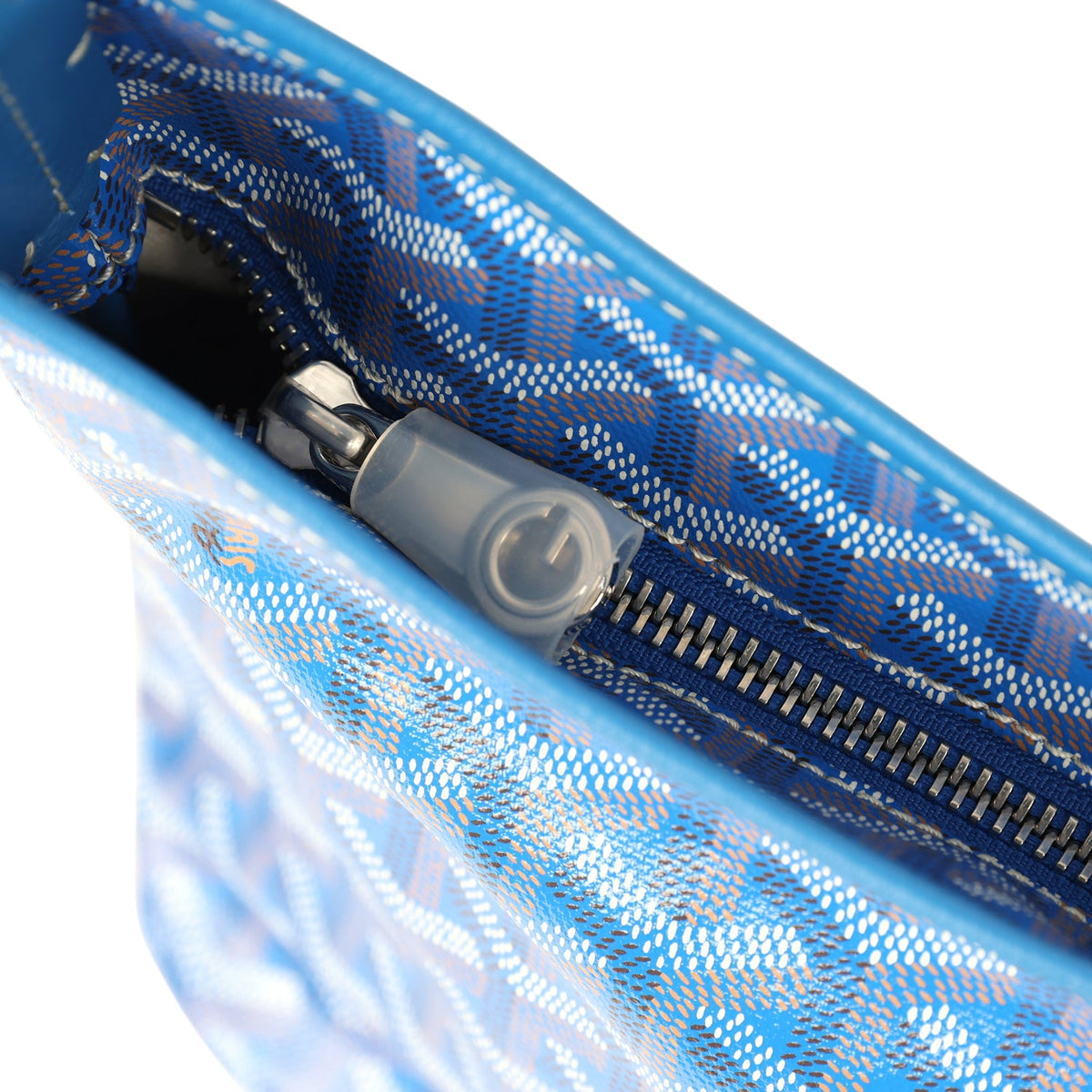 Goyard Goyardine Sky Blue Boheme Mini Hobo Bag Palladium Hardware