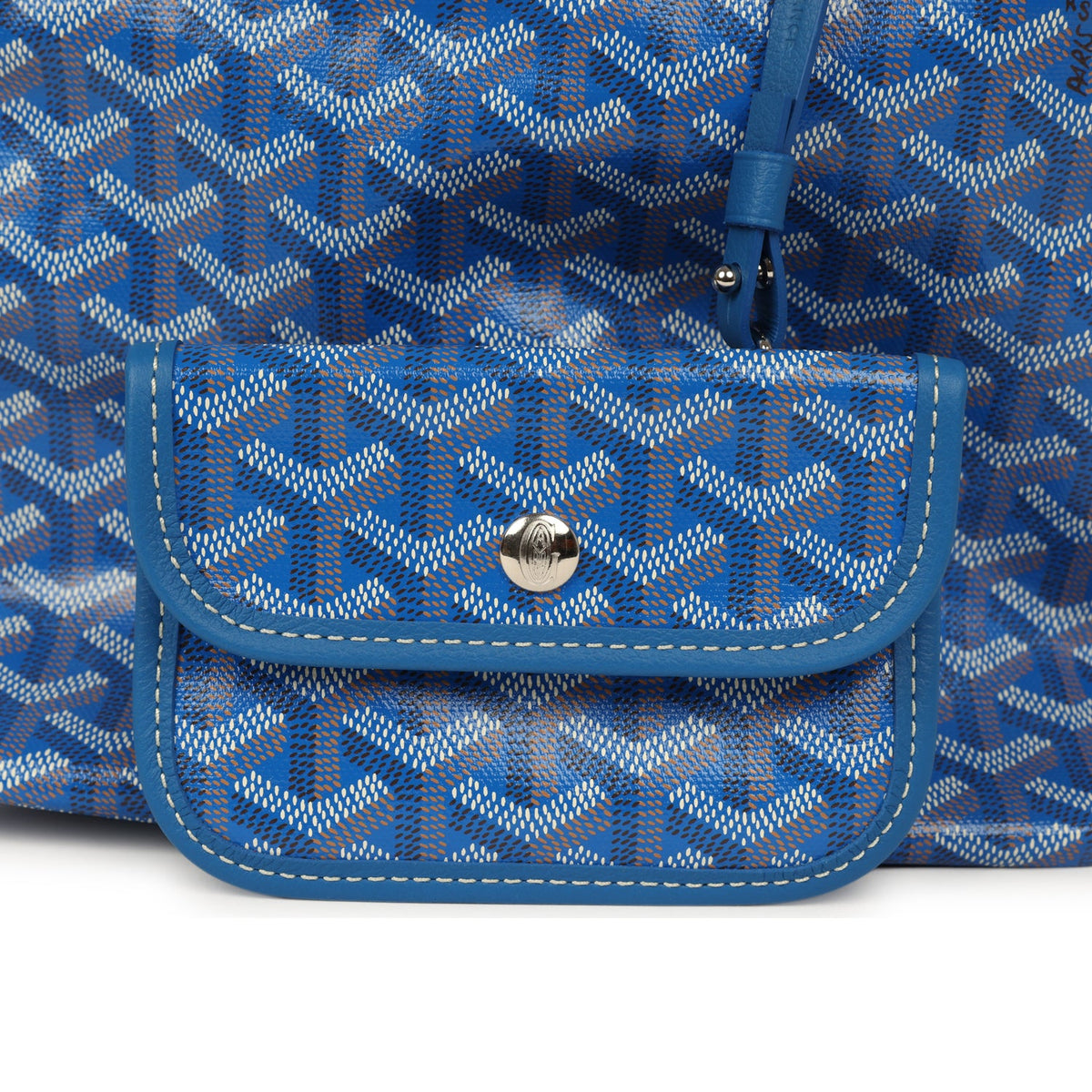 Goyard Goyardine Sky Blue Boheme Mini Hobo Bag Palladium Hardware