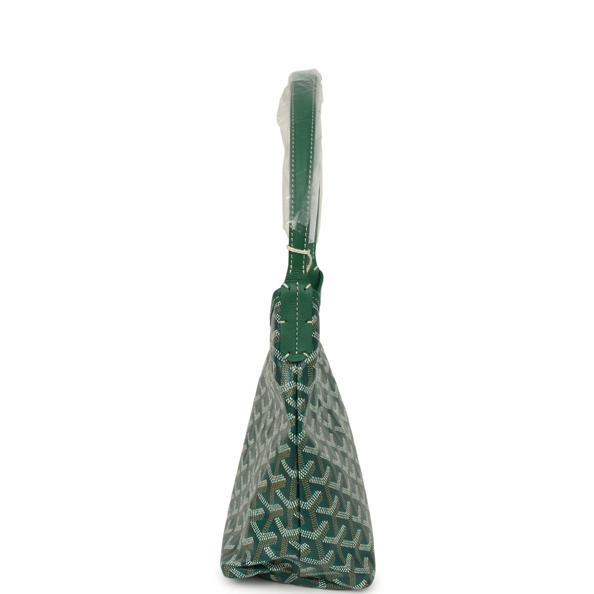 Goyard Goyardine Green Boheme Mini Hobo Bag Palladium Hardware