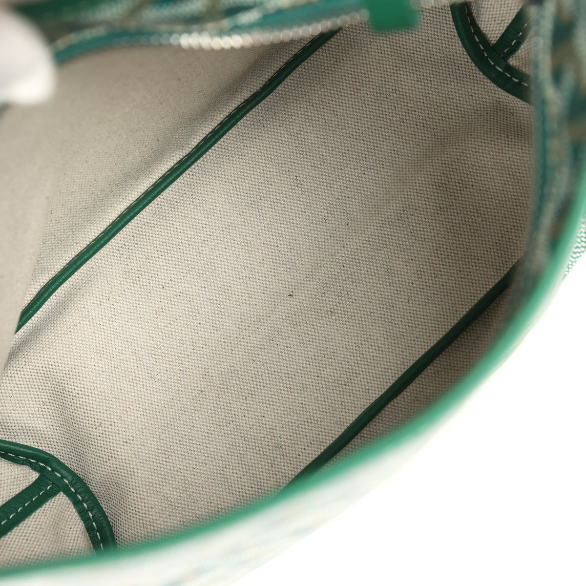 Goyard Goyardine Green Boheme Mini Hobo Bag Palladium Hardware