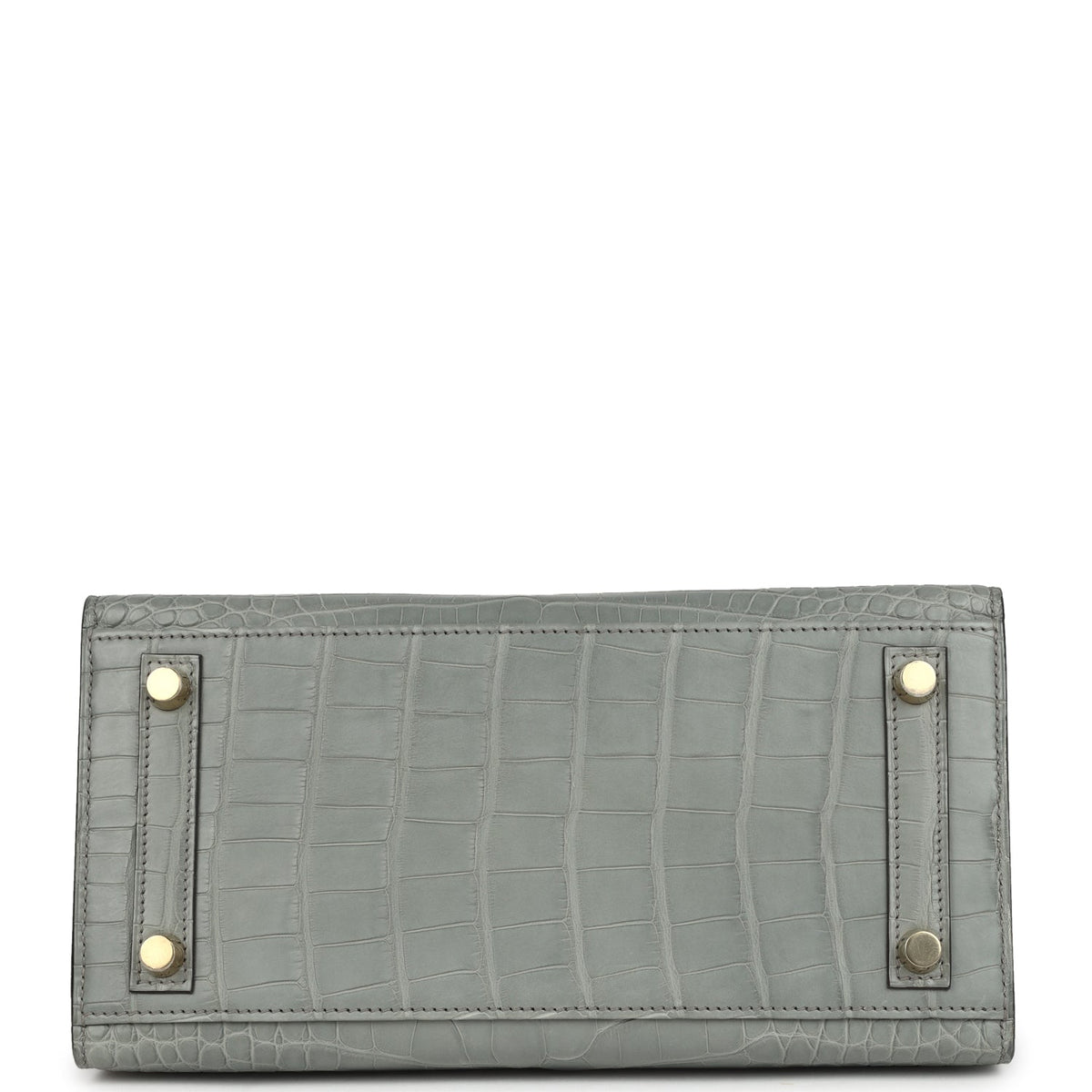 Hermes Birkin Sellier 25 Gris Ciment Matte Alligator Gold Hardware