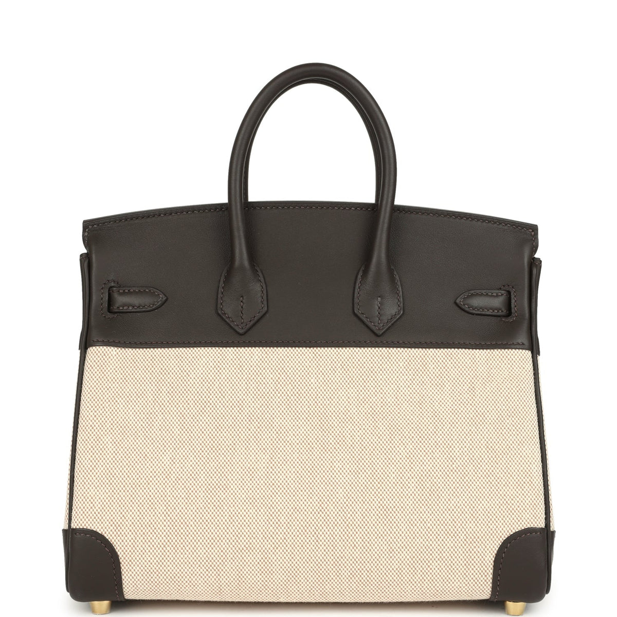 Hermes Birkin 25 Ecru, Beige Toile H Canvas and Bai-Brun Swift Gold Hardware