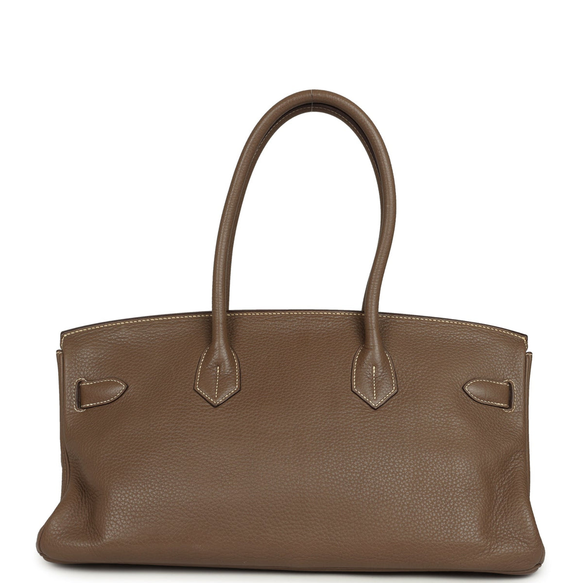 Vintage Hermes Shoulder Birkin 42 JPG Etoupe Clemence Palladium Hardware