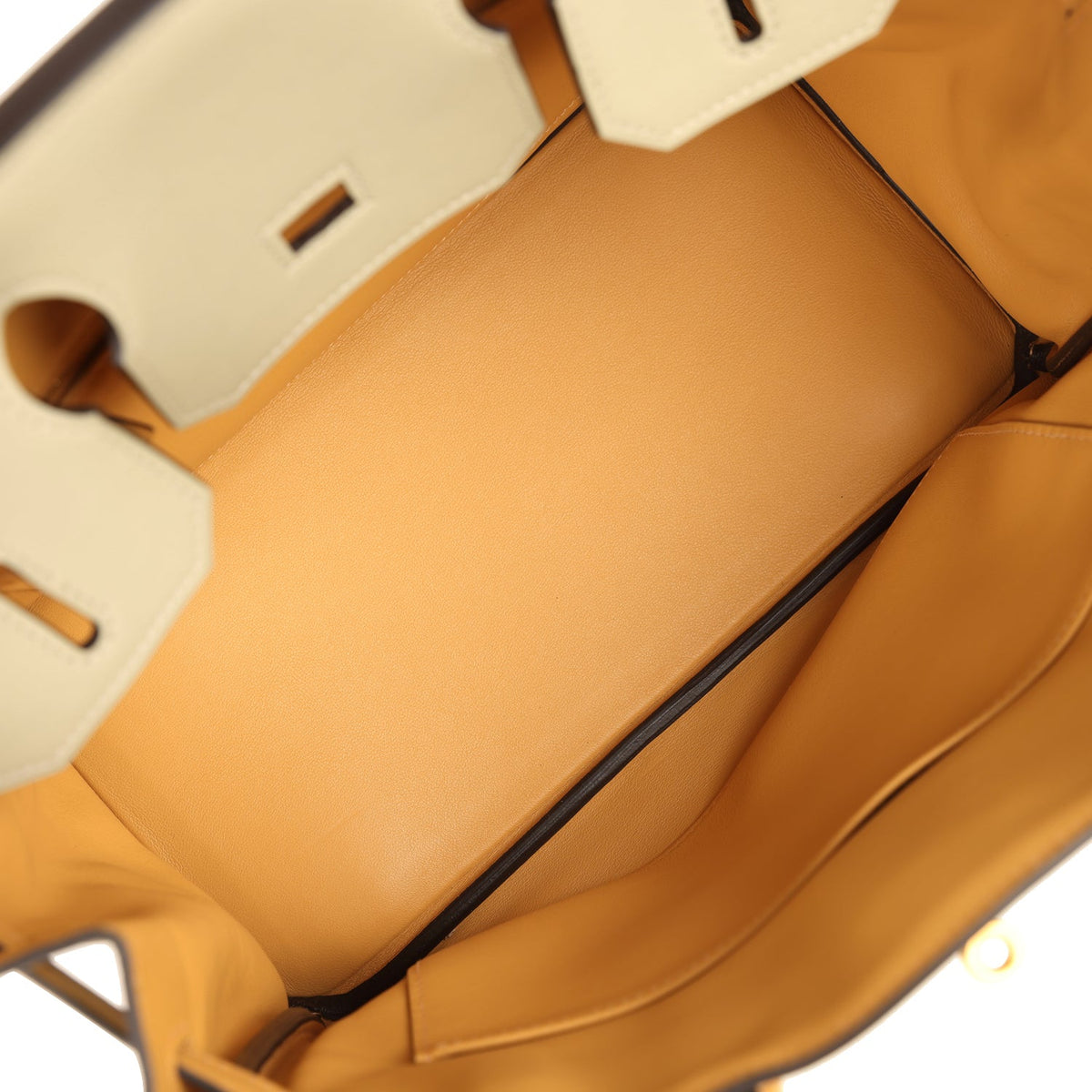 Pre-owned Hermes Special Order (HSS) Birkin 30 Gris Tourterelle, Paille Swift Brushed Gold Hardware