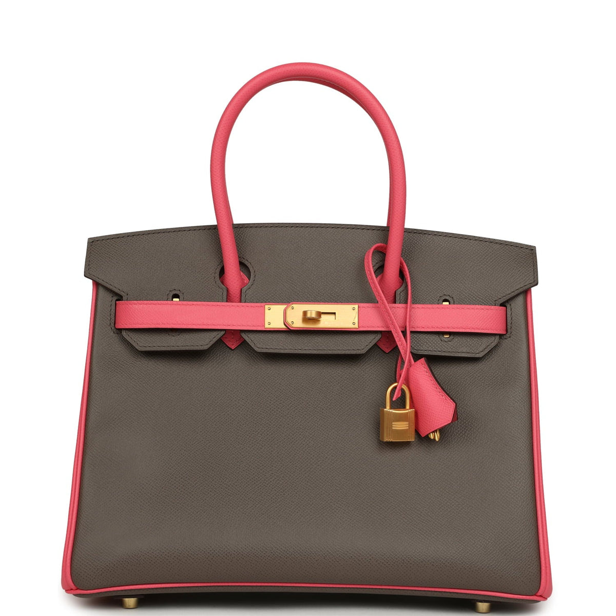Hermes Special Order (HSS) Birkin 30 Etain, Rose Azalee Epsom Brushed Gold Hardware