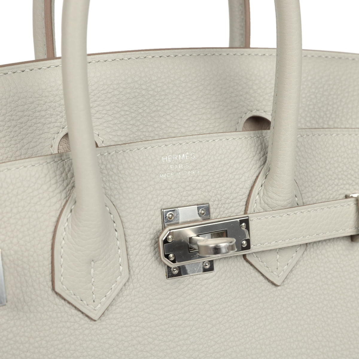 Hermes Birkin 25 Gris Perle Verso Togo Palladium Hardware