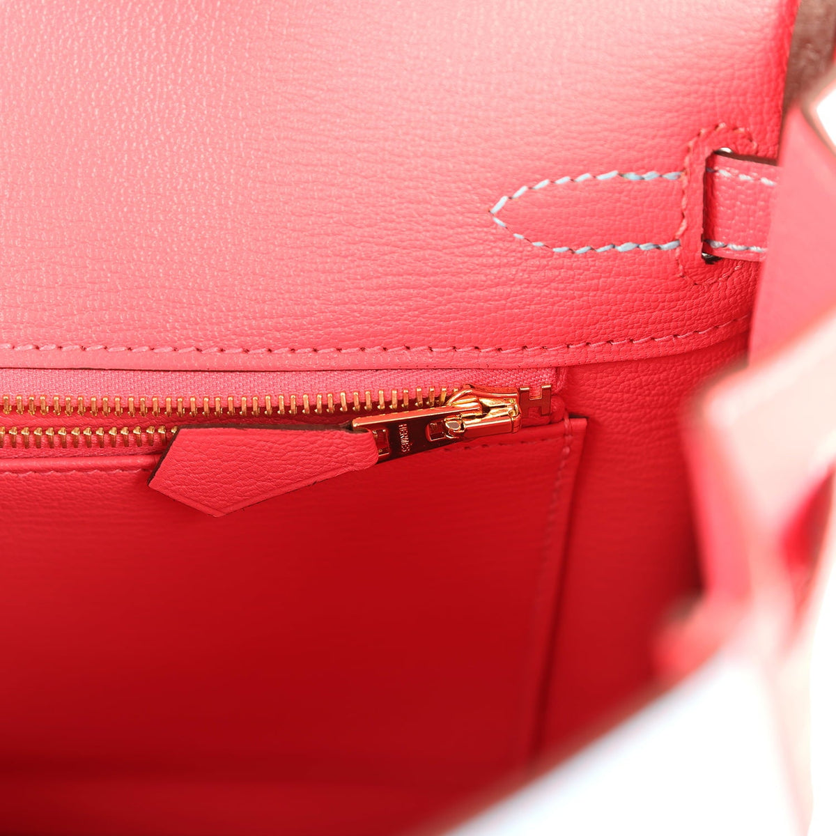 Hermes Special Order (HSS) Birkin 25 Celeste, Rose Lipstick Chevre Mysore Brushed Gold Hardware