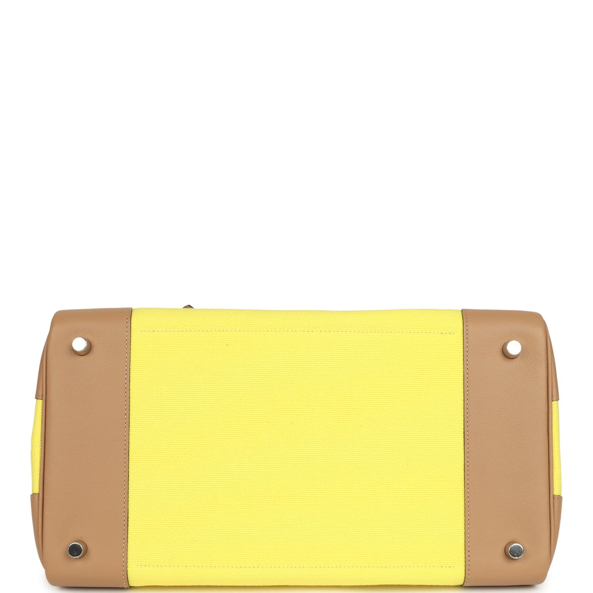 Hermes Birkin Cargo 35 Jaune Citron Toile and Chai Swift Palladium Hardware
