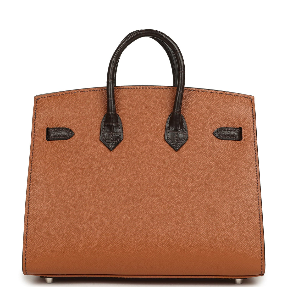 Hermes "Day" Faubourg Birkin Sellier 20 Ebene Matte Alligator Palladium Hardware