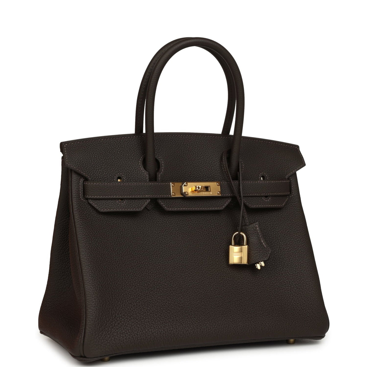 Hermes Birkin 30 Bai Brun Togo Gold Hardware