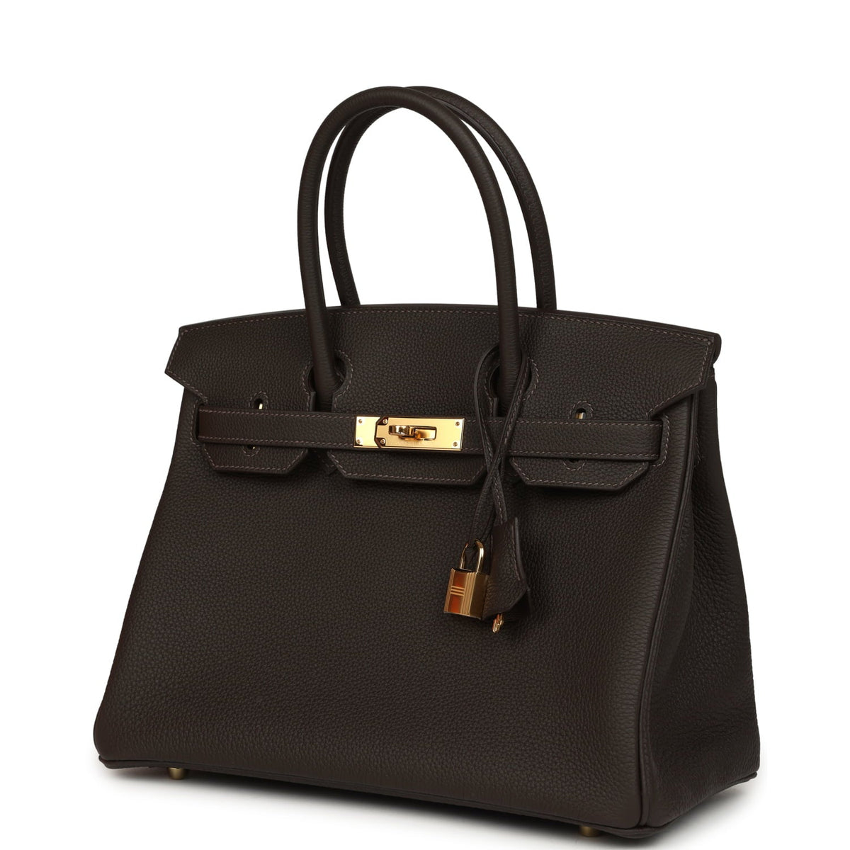 Hermes Birkin 30 Bai Brun Togo Gold Hardware