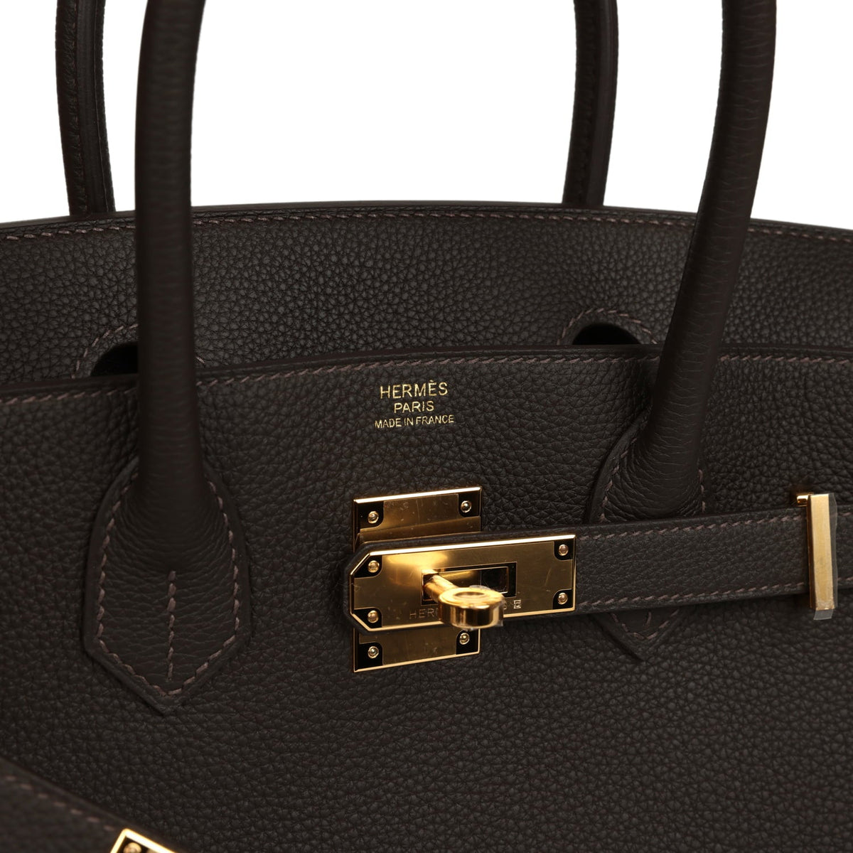 Hermes Birkin 30 Bai Brun Togo Gold Hardware