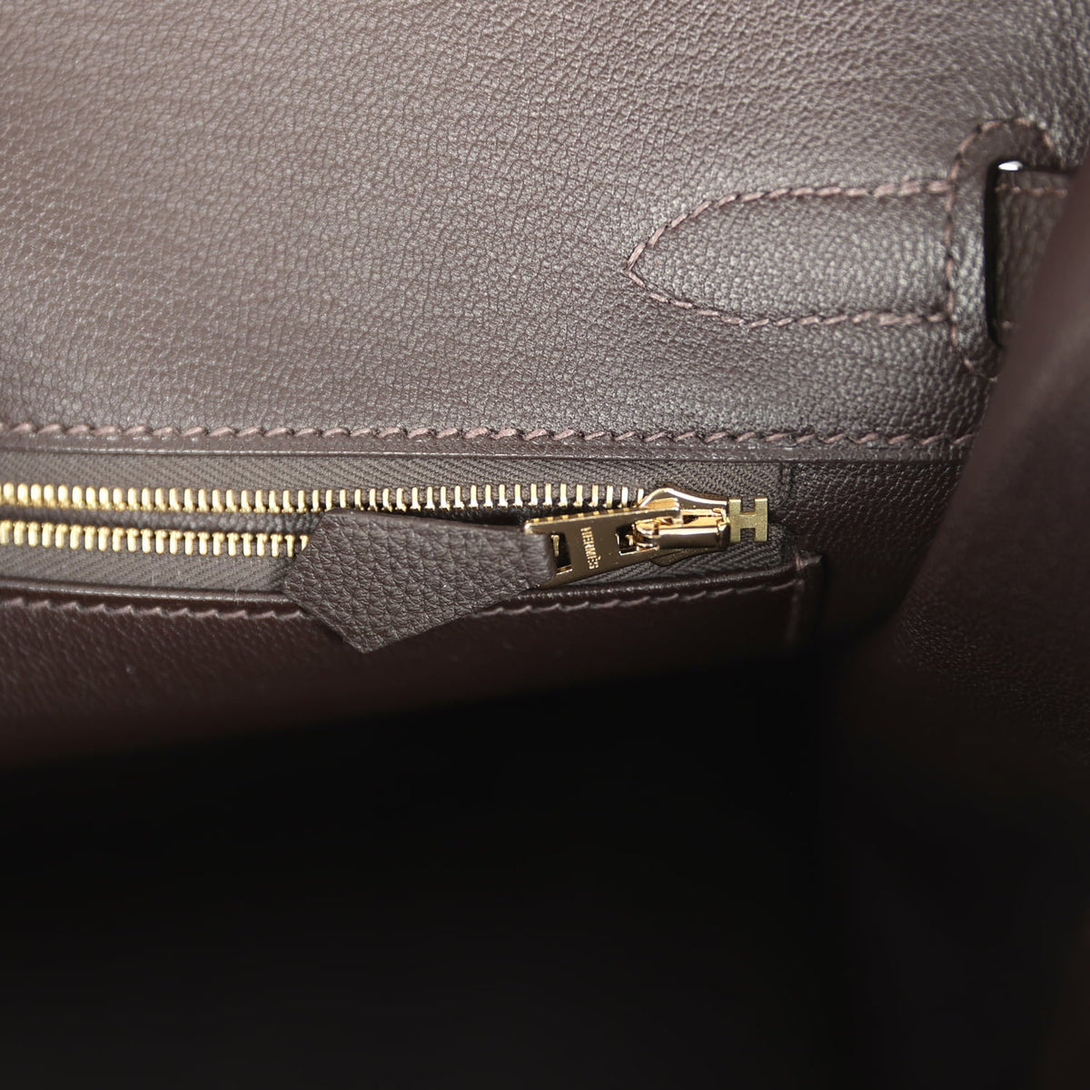 Hermes Birkin 30 Bai Brun Togo Gold Hardware