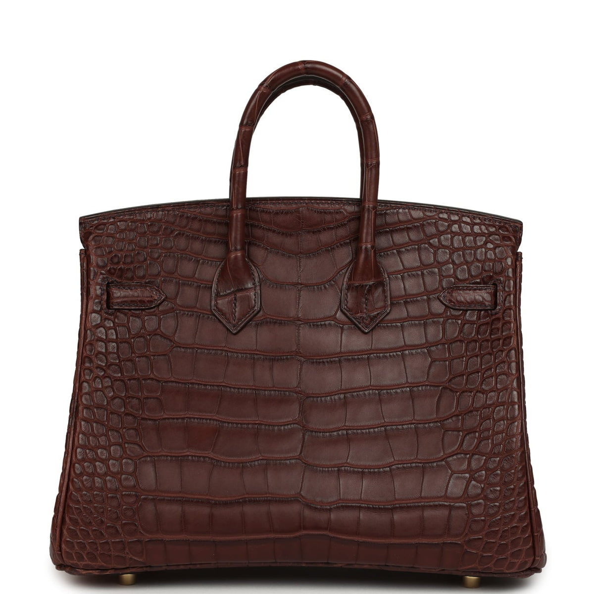 Hermes Birkin 25 Havane Matte Alligator Gold Hardware