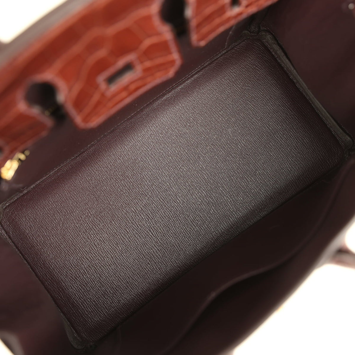 Hermes Birkin 25 Havane Matte Alligator Gold Hardware